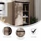 Flash Furniture Harrison 36in. Wide Rustic Farmhouse Storage Cabinet Bookcase w/Sliding Barn Door, Graywash ZG-026-GRYWSH-GG - alternate 7
